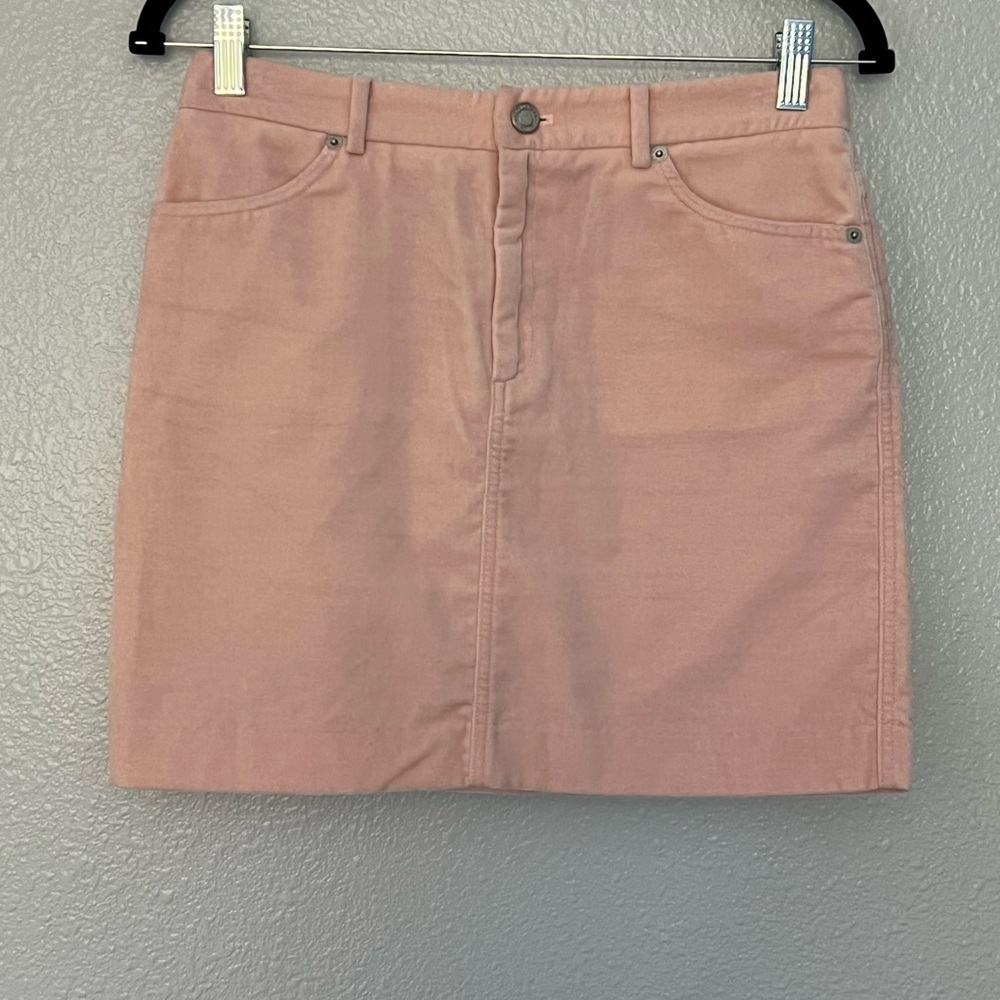 Ralph Lauren Blush Velvet Mini Skirt - Picture 2 of 5